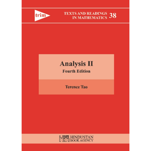 9788195196128, ANALYSIS II, 4TH EDITION, Terence Tao (Author), Hindustan Book Agency, Hardcover, English, Worldwide